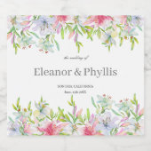 ユリの水の結婚色 スパークリングワインラベル (シングルラベル)