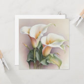 ユリの水色 カード (正面/裏面インサイチュ)