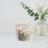 ユリの水色 スクエア名刺 (スタンド正面)