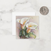 ユリの水色 ノートカード (正面/裏面インサイチュ)