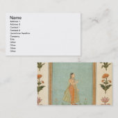 ユリの池を待機する花を握っている女性fr 名刺 (正面/裏面)