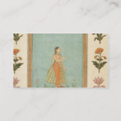 ユリの池を待機する花を握っている女性fr 名刺 (裏面)