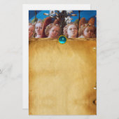 ユリの白い天使パーチメントブルーサファイア 便箋 (正面/裏面)