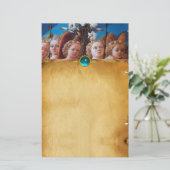 ユリの白い天使パーチメントブルーサファイア 便箋 (スタンド正面)