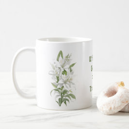 ユリの白い花 コーヒーマグカップ