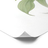 ユリの白い花 ポスター (角)