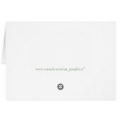 ユリの真新しい緑の結婚式のテーブル数カード (裏面横)