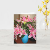 ユリの素晴らしさのメッセージカード カード (黄色い花)