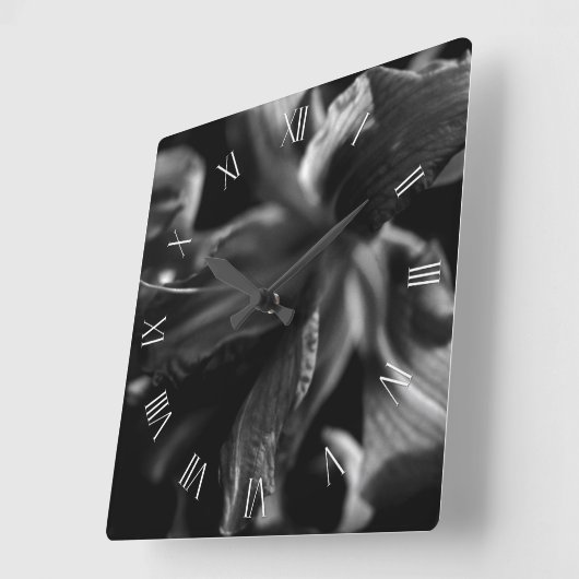 ユリの美しい花 スクエア壁時計 (傾斜)