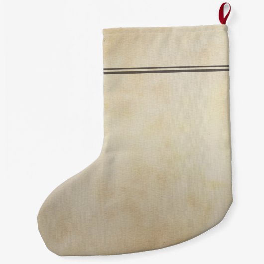 ユリの花のアルファベットのモノグラムのためのL ラージクリスマスストッキング (裏面)