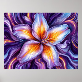 ユリの花のクローズアップ ポスター