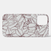 ユリの花のシームレスなパターンヴィンテージ。手d Case-Mate iPhoneケース (裏面 (横))