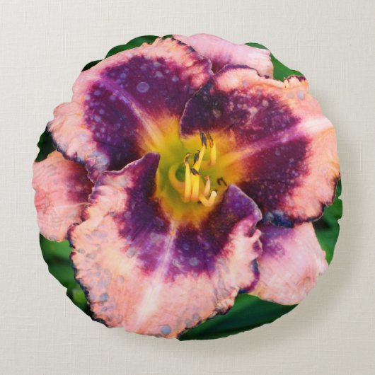ユリの花の写真 ラウンドクッション (正面)