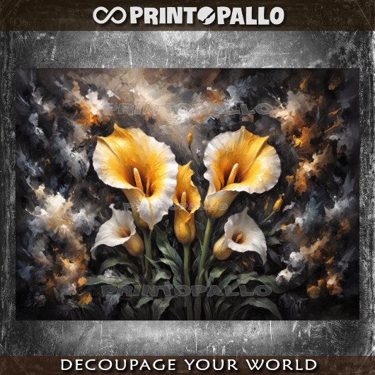 ユリの花の構成#1 薄葉紙