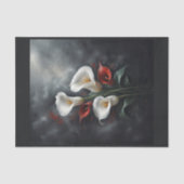 ユリの花の構成#2黒 薄葉紙 (正面)