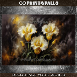 ユリの花の構成#3 薄葉紙