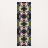 ユリの花の白黒の部分抽象芸術 ヨガマット (正面)