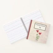 ユリの花の組成パーソナライズされた物 ノートブック (内部)