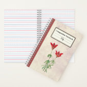 ユリの花の組成パーソナライズされた物 ノートブック (内側)