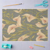 ユリの花ヴィンテージ 薄葉紙 (クラフト)