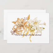 ユリの花束 招待状 (正面/裏面)