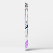 ユリの花：エレガント水色 Case-Mate iPhoneケース (裏面 / 左)