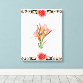 ユリの花 キャンバスプリント (インサイチュ (ウッドフロア))
