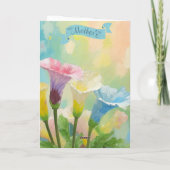 ユリの花、キリスト教の聖句マザーズの日 シーズンカード (裏面)