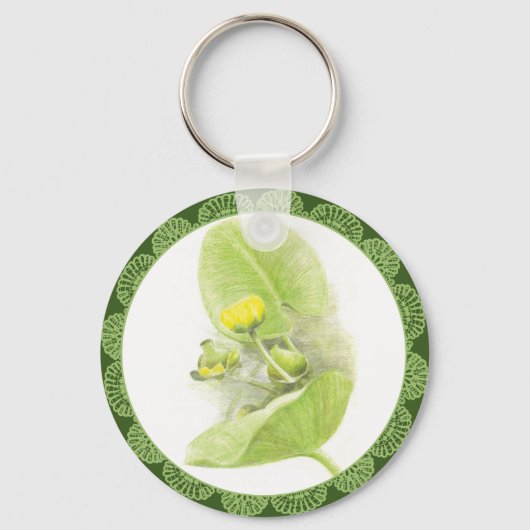 ユリの花 キーホルダー (正面)