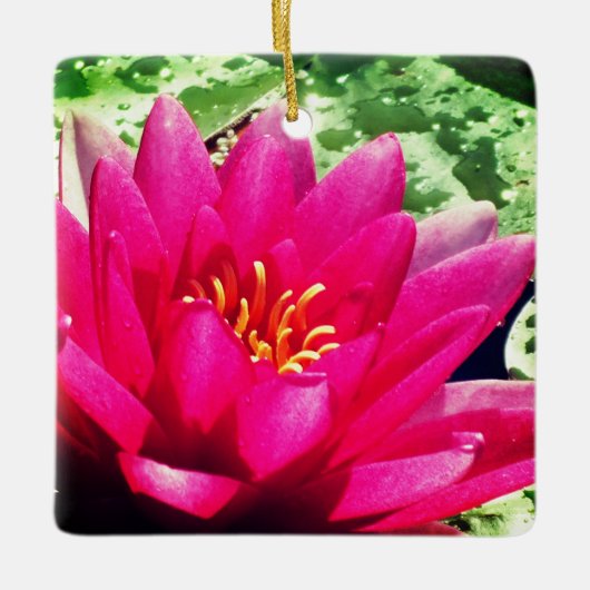 ユリの花 セラミックオーナメント (正面)