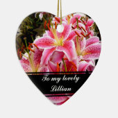 ユリの花 セラミックオーナメント (右)