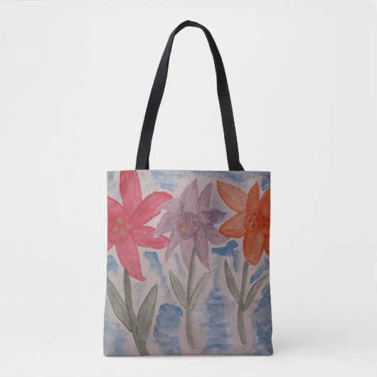 ユリの花 トートバッグ (正面)