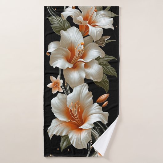 ユリの花 バスタオルセット (バスタオル)