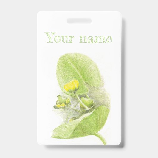 ユリの花 バッジ (正面)