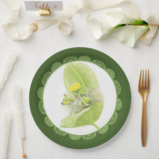 ユリの花 ペーパープレート (ウェディング)