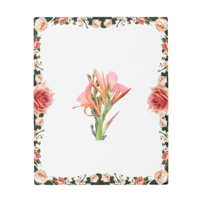 ユリの花 メタルプリント (正面)