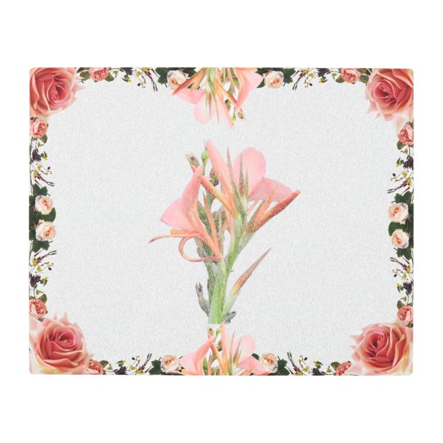 ユリの花 メタルプリント (正面)