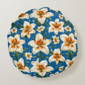 ユリの花 ラウンドクッション (裏面)