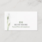 ユリの花、葬式ホーム、ディレクタ 名刺 (正面)