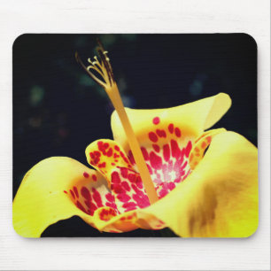 ユリの花(黄色) マウスパッド