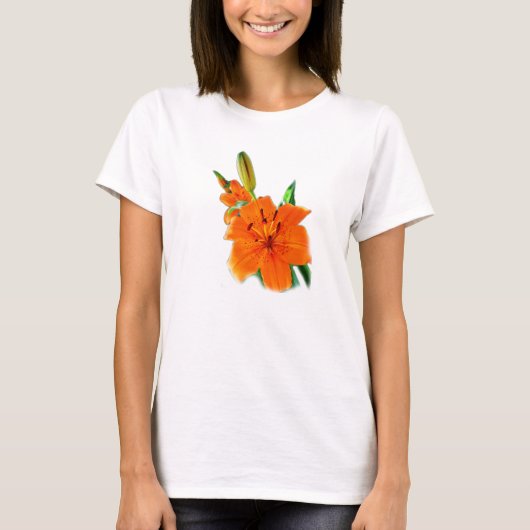 ユリの花 Tシャツ (正面)