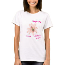 ユリの花Tシャツ - 美しいフラワーデザイン