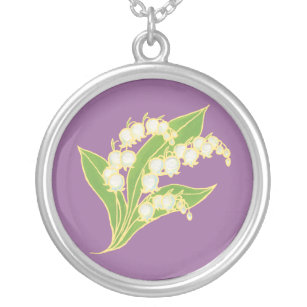 ユリの谷のネックレスは誕生月の花よろしいです シルバープレートネックレス