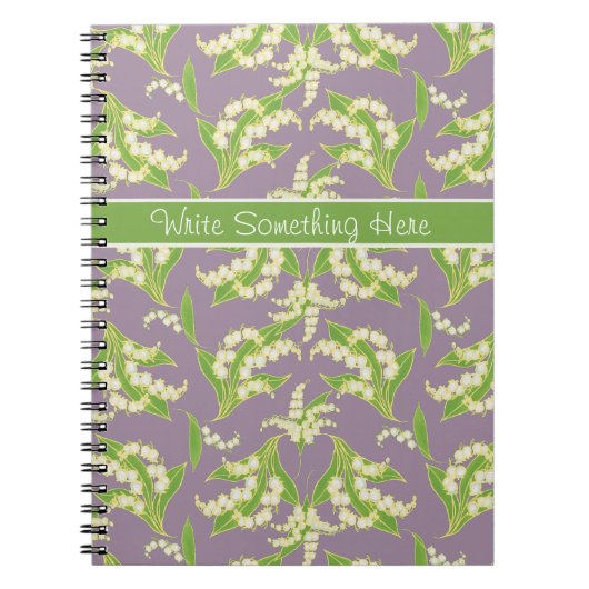 ユリの谷のパターンMauve上 ノートブック (正面)