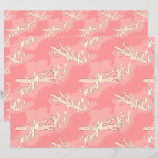 ユリの谷の春の花ピンク (正面/裏面)