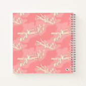 ユリの谷の春の花ピンク ノートブック (裏面)