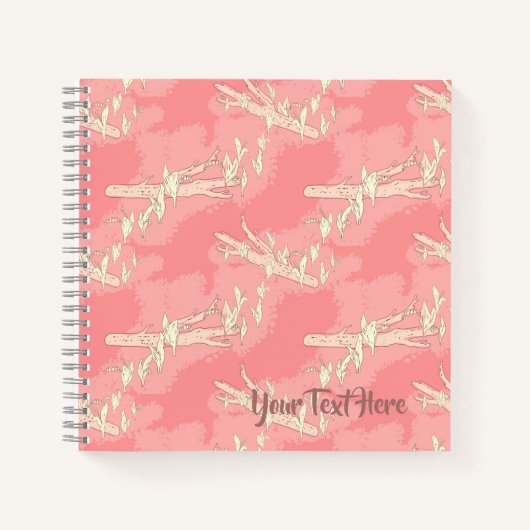 ユリの谷の春の花ピンク ノートブック (正面)