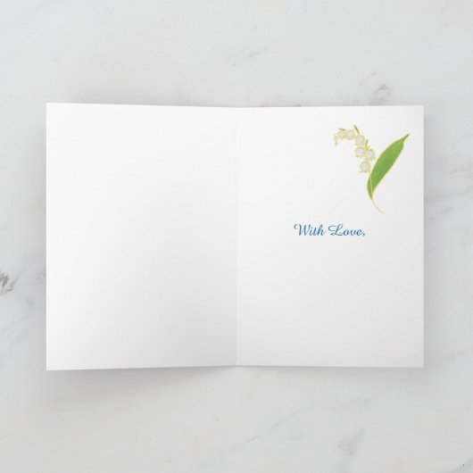 ユリの谷はバースデー・カード、黒を生み出すためによろしいです カード (内部)