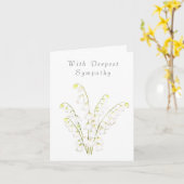 ユリの谷考えの同情カード カード (黄色い花)