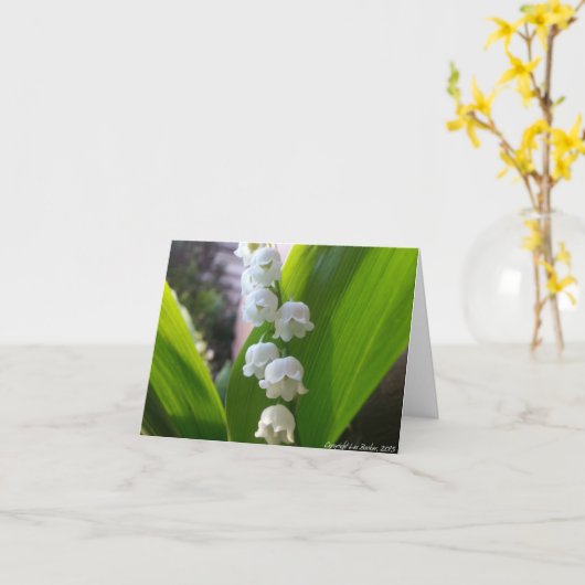 ユリの谷Notecard カード (黄色い花)